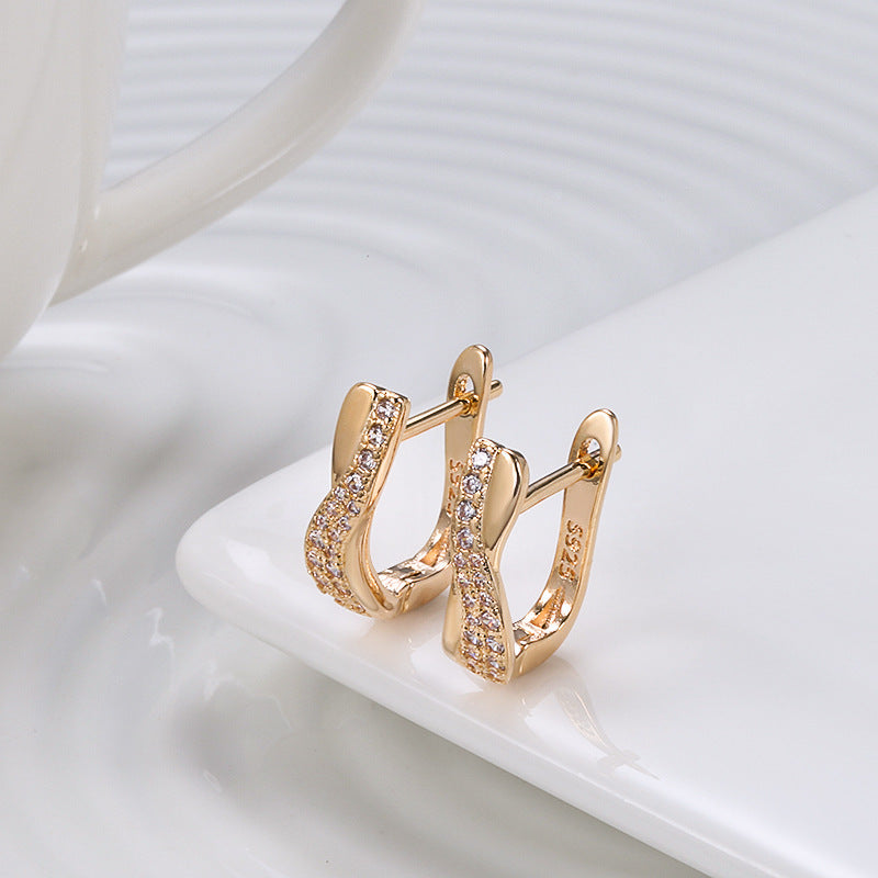 Popular Fine Zircon-embedded Earrings Women