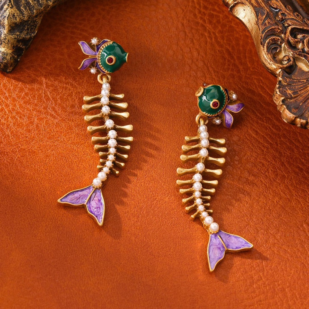 Vintage Fishbone Eardrops